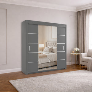 Alaska Mirror Sliding Wardrobe for bedroom
