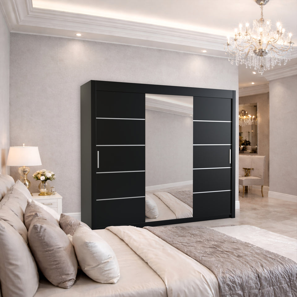 Bursa Mirror Sliding Door Wardrobe