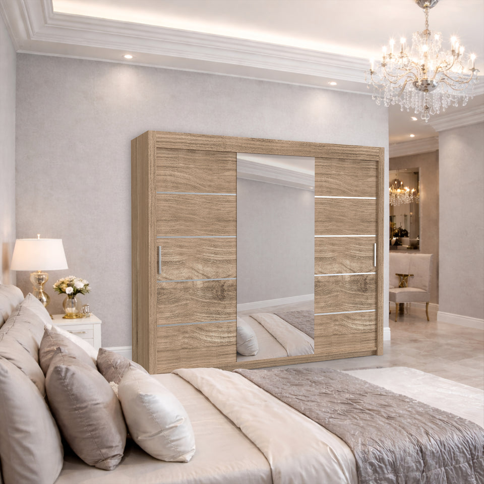 Bursa Mirror Sliding Door Wardrobe
