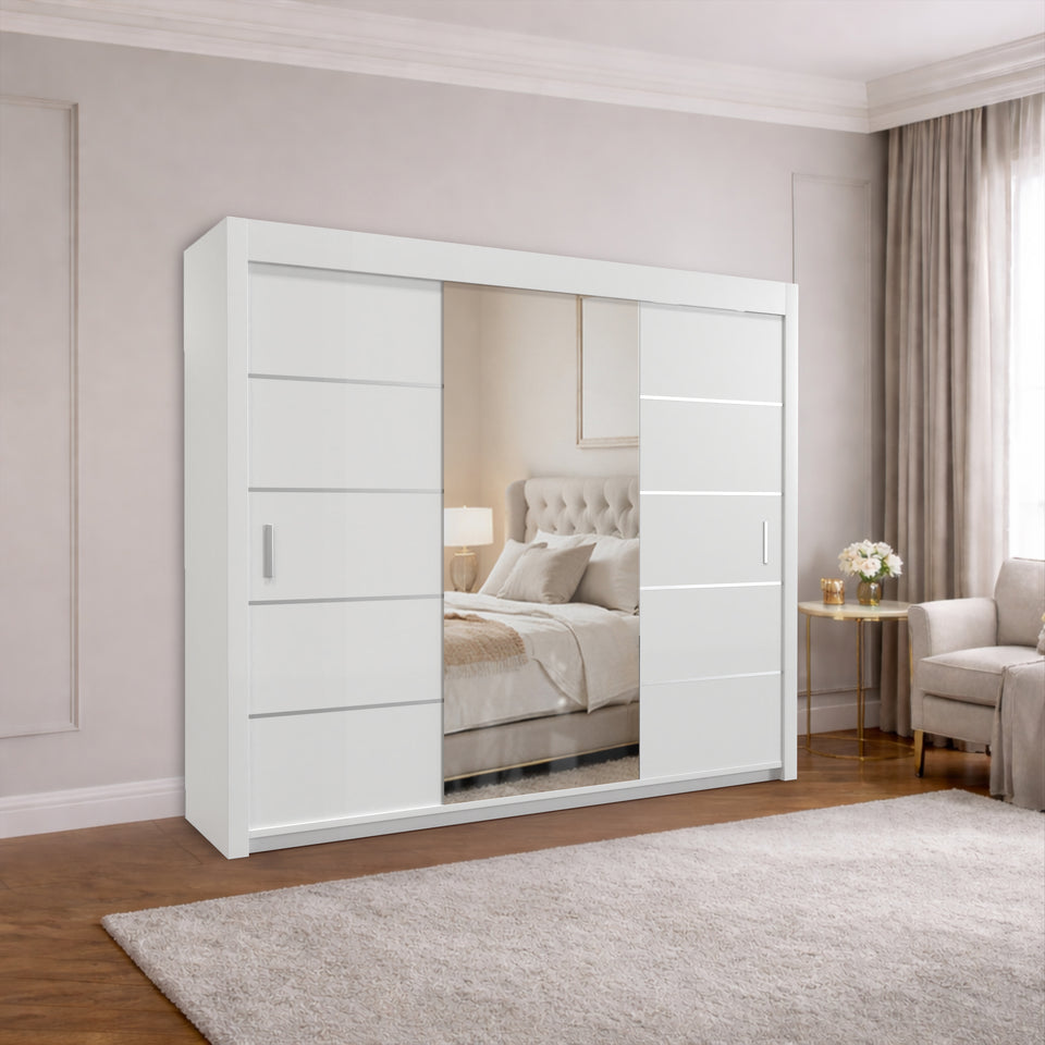Alaska Mirror Sliding Wardrobe for bedroom