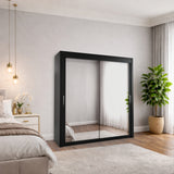 Monal Sliding Mirror Wardrobe 2 and 3 Doors & Full-Length Mirrors