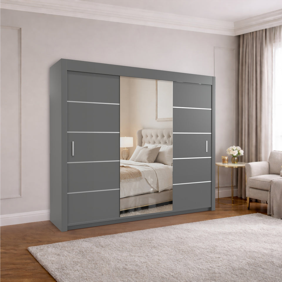 Alaska Mirror Sliding Wardrobe for bedroom