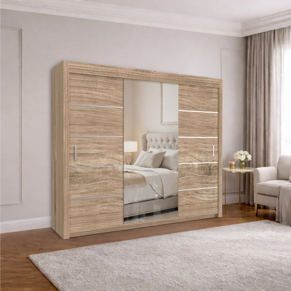 Alaska Mirror Sliding Wardrobe for bedroom