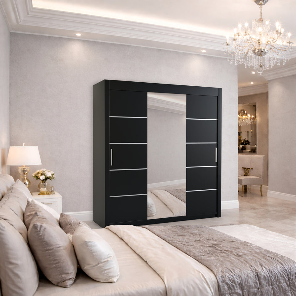 Bursa Mirror Sliding Door Wardrobe