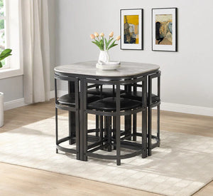 Ace Modern Space Saving 4 Seater Compact Dining Set