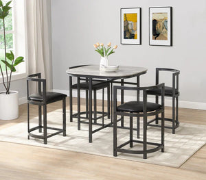 Ace Modern Space Saving 4 Seater Compact Dining Set