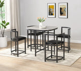 Ace Modern Space Saving 4 Seater Compact Dining Set