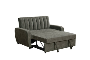 Modern Grey 2-Seater Pull-Out Sofa Bed
