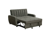 Modern Grey 2-Seater Pull-Out Sofa Bed