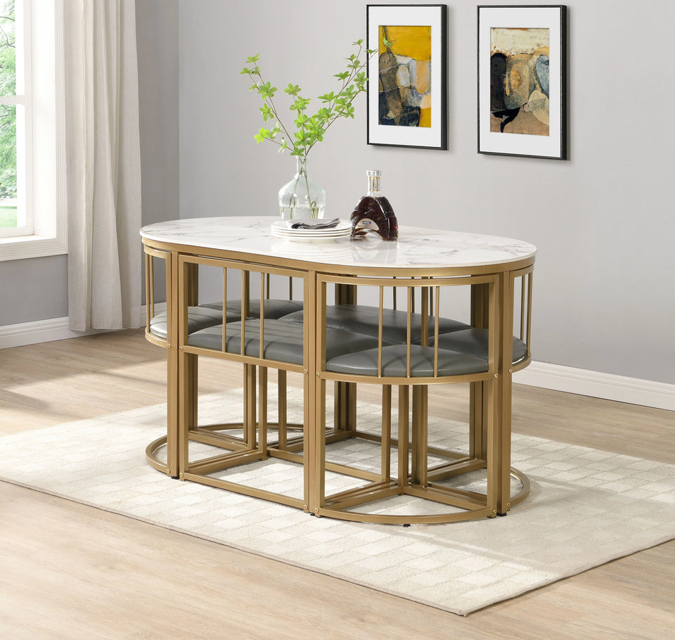 Madrid Modern 6-Seater Dining Table Set