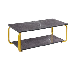 Nyra Black, Grey Coffee Table with Optional Gold Or Black Frame