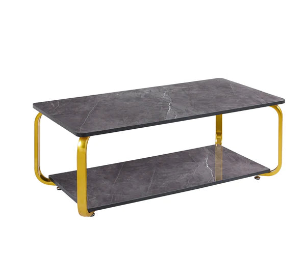 Nyra Black, Grey Coffee Table with Optional Gold Or Black Frame