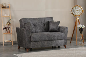 Donence Sofabed in Grey -3 Seater Sofabed with Storage & Free 2 Cushions