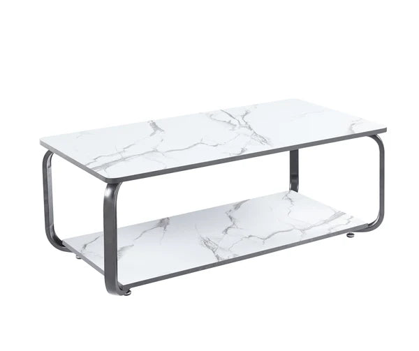 Nyra Black, Grey Coffee Table with Optional Gold Or Black Frame