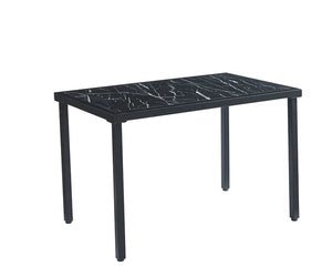 Oval MDF High Gloss Marble Look Alike Dining Table (No Chairs Included)
