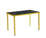 Oval MDF High Gloss Marble Look Alike Dining Table (No Chairs Included)