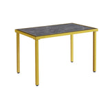 Oval MDF High Gloss Marble Look Alike Dining Table (No Chairs Included)