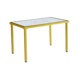Oval MDF High Gloss Marble Look Alike Dining Table (No Chairs Included)