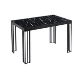 Windsor MDF Marble Effect High Gloss Windsor Dining Table (No Chairs Included)