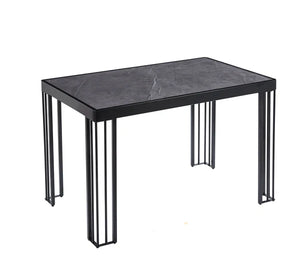 Windsor MDF Marble Effect High Gloss Windsor Dining Table (No Chairs Included)