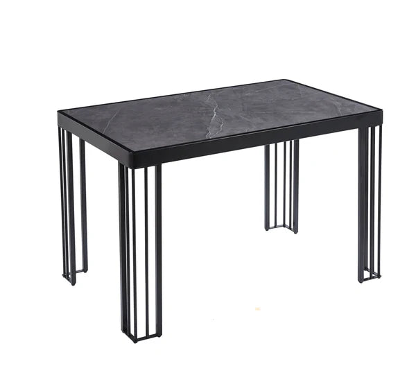 Windsor MDF Marble Effect High Gloss Windsor Dining Table (No Chairs Included)