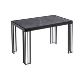 Windsor MDF Marble Effect High Gloss Windsor Dining Table (No Chairs Included)