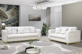 Berlin Sofa Set  3+2 Seater With Gold Or Silver Frame