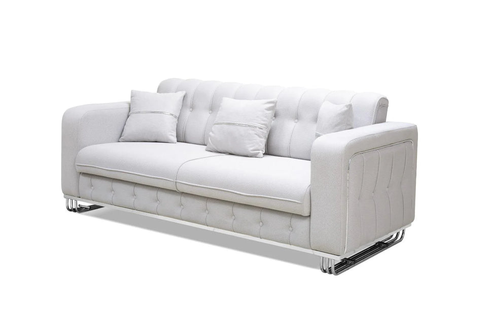 Berlin Sofa Set  3+2 Seater With Gold Or Silver Frame