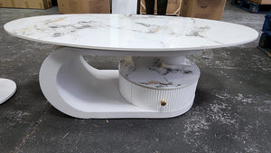 Florida Modern Stone-Top Coffee Table With Storage