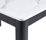 Amber Stone Top Dining Table In Black, Grey & White